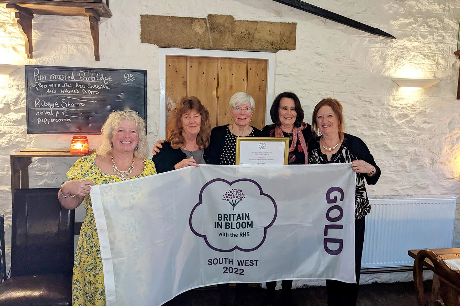 South Molton in Bloom team 2022 South West Gold winners